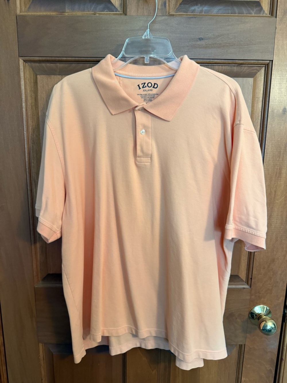 Izod Men's Light Peach Polo Shirt
